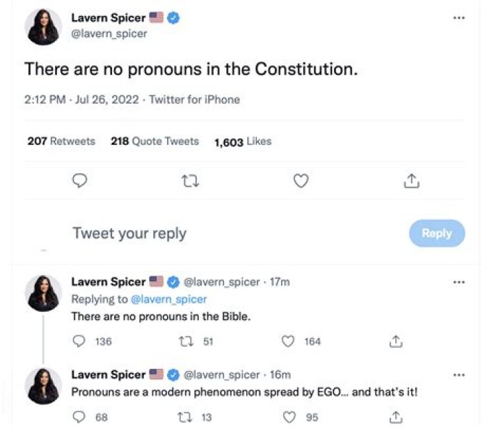Are There Really No Pronouns In The Bible? Lavern Spicer Tweet Starts Curiosity